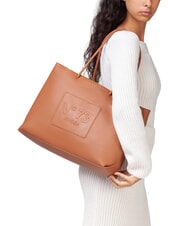 V73 NINETTE Borsa shopping logo in rilievo cuoio - Borse Donna - 5