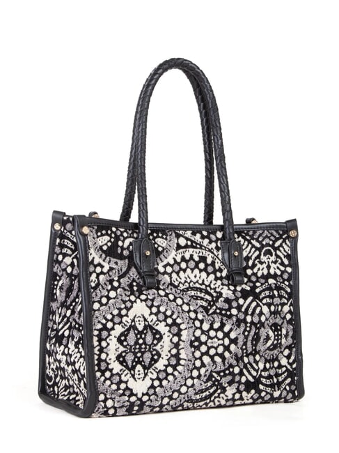 AMELIA Borsa shopping tessuto jacquard nero/multicolor - Borse Donna