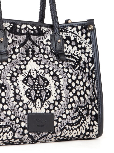 AMELIA Borsa shopping tessuto jacquard nero/multicolor - Borse Donna