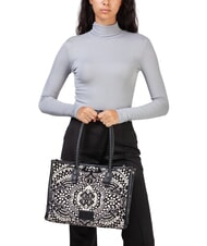V73 AMELIA Borsa shopping tessuto jacquard nero/multicolor - Borse Donna - 5