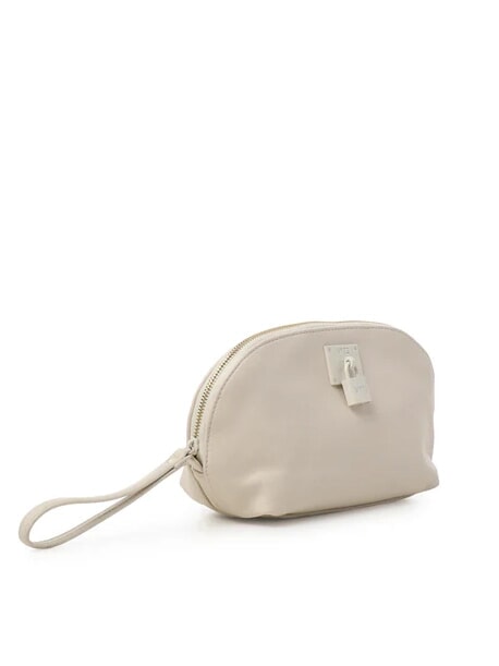 MARIEL BIS Pochette con polsierina ecru - Borse Donna