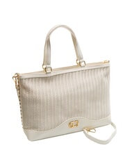 GAUDÌ DELIA Borsa shopping intrecciata white - Borse Donna - 2