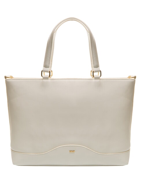 DELIA Borsa shopping intrecciata white - Borse Donna