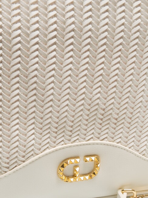 DELIA Borsa shopping intrecciata white - Borse Donna