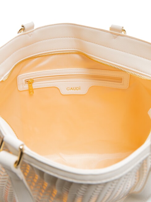 DELIA Borsa shopping intrecciata white - Borse Donna
