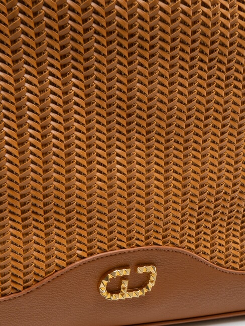 DELIA Borsa shopping intrecciata tan - Borse Donna