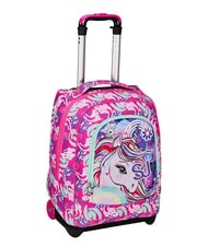 SJGANG CUCCIOLI BIG GIRL Zaino trolley fisso 2 ruote fuxiafluo - Zaini con carrello - 3