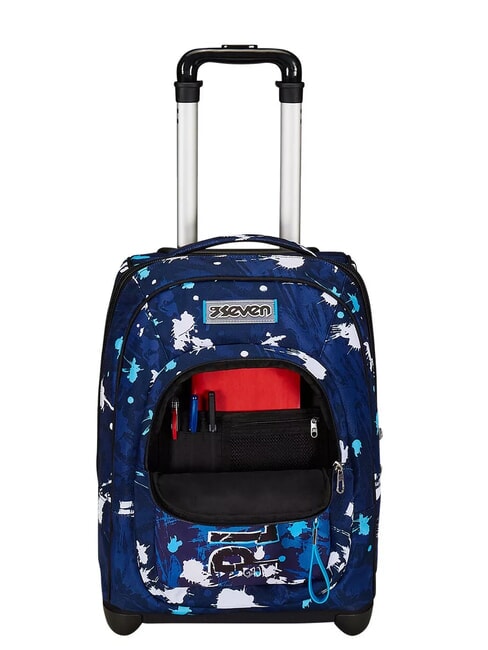 SPOTTYBLUE Zaino trolley fisso 2 ruote azur - Zaini con carrello