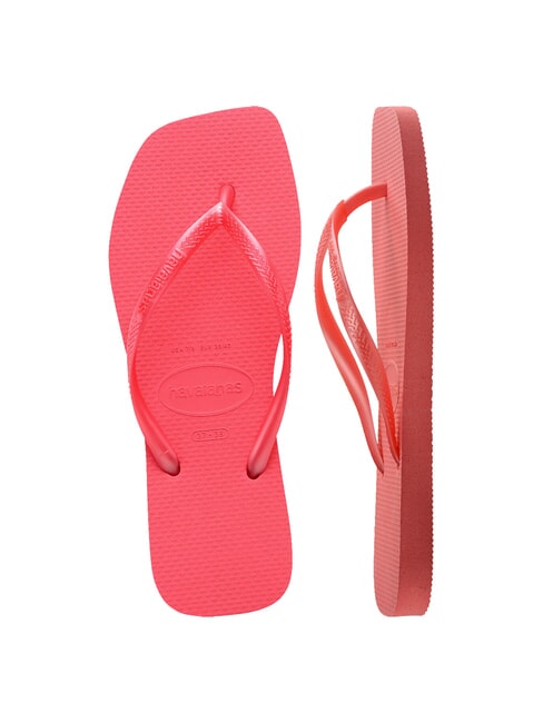 SLIM SQUARE Infradito punta quadrata tropical coral - Scarpe Donna