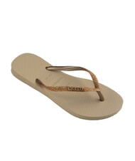 HAVAIANAS SLIM GLITTER II Infradito sand/golden light metalico - Scarpe Donna - 2