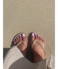 HAVAIANAS SLIM GLITTER II Infradito sand/golden light metalico - Scarpe Donna - 6