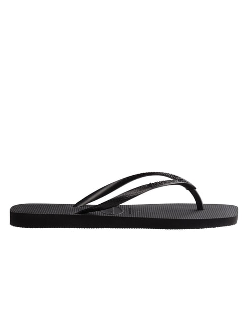 SLIM SQUARE Infradito punta quadrata NERO - Scarpe Donna