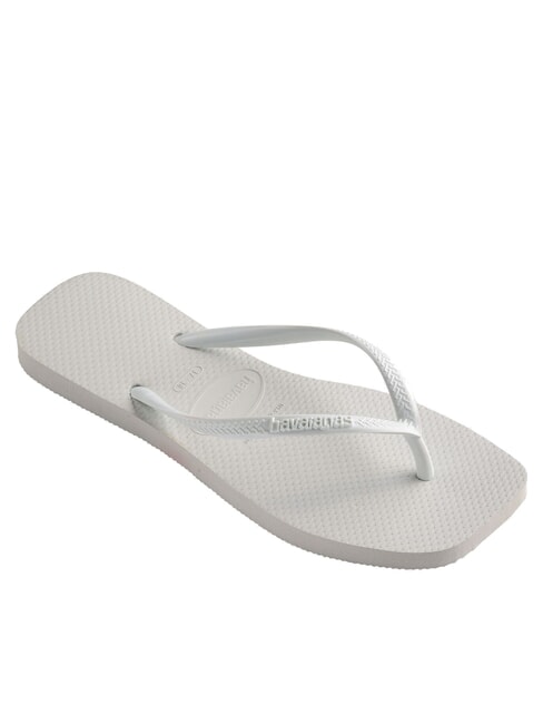 SLIM SQUARE Infradito punta quadrata white - Scarpe Donna