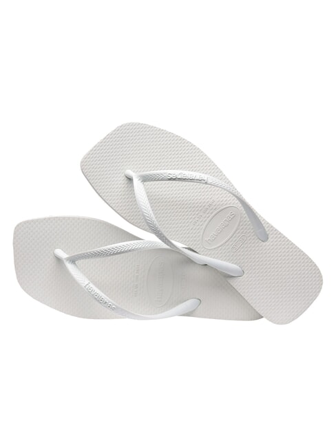 SLIM SQUARE Infradito punta quadrata white - Scarpe Donna