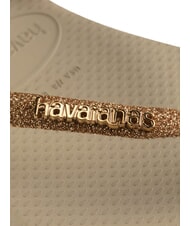 HAVAIANAS SLIM GLITTER II Infradito sand/golden light metalico - Scarpe Donna - 4