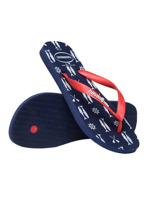 TOP NAUTICAL Infradito navy blue/ruby red - Scarpe Uomo