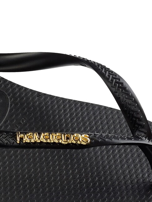 SLIM LOGO Infradito black/gold - Scarpe Donna