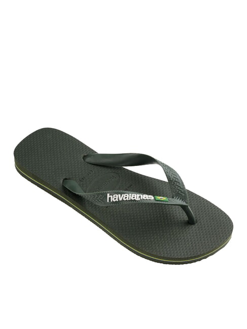 BRASIL LOGO Infradito  green olive/green olive - Scarpe Unisex