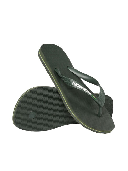 BRASIL LOGO Infradito  green olive/green olive - Scarpe Unisex