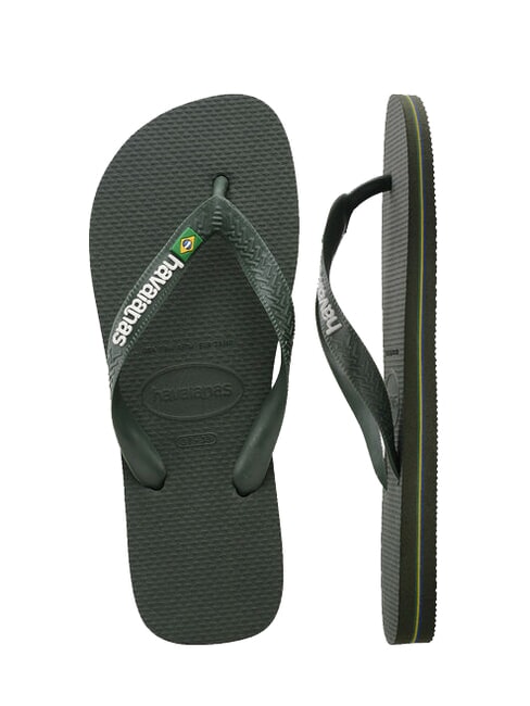 BRASIL LOGO Infradito  green olive/green olive - Scarpe Unisex