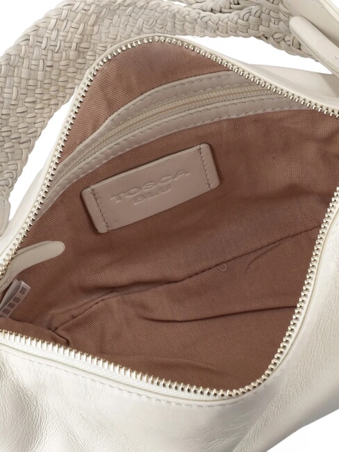 BEATRICE Borsa in pelle manico intrecciato bianco avorio - Borse Donna