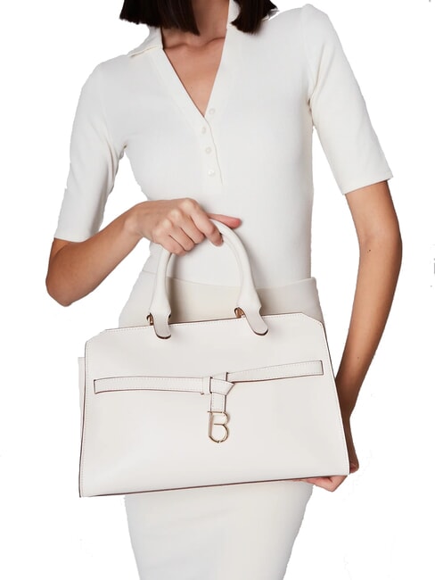 AMELIA Borsa a mano in pelle con charm bianco avorio - Borse Donna