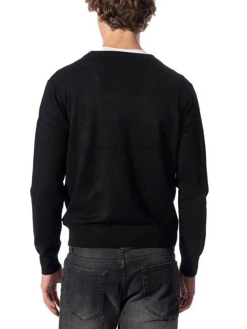 LICONE Cardigan a V con bottoni black2 - Maglie Uomo