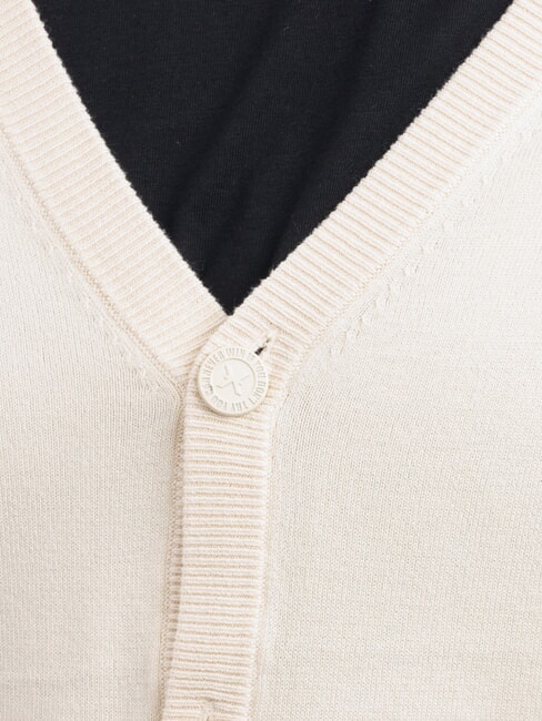 LICONE Cardigan a V con bottoni bone white - Maglie Uomo