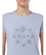 JOHN RICHMOND BAHRENS T-shirt stretch con stampa cuore eventide - T-shirt e Top Donna - 3