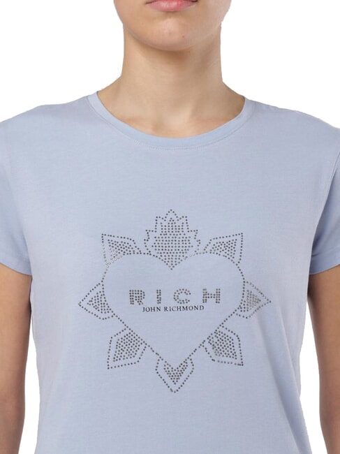 BAHRENS T-shirt stretch con stampa cuore eventide - T-shirt e Top Donna