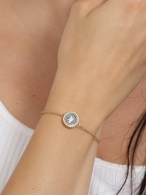 UNIQUE SOLITAIRE Bracciale con zirconi yellow gold - Bracciali Donna