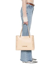 LOVE MOSCHINO BORCHIE Borsa Tote a spalla beige - Borse Donna - 5