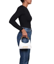 LOVE MOSCHINO CHAIN Mini Bag a mano, con tracolla bianco - Borse Donna - 4