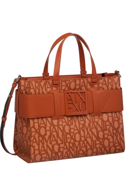 LOGO ALL OVER Borsa a mano con tracolla cam. rose/car. cafe - Borse Donna