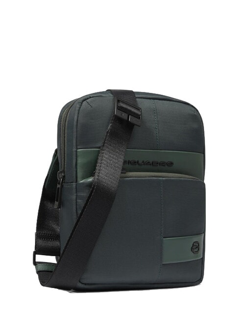 WOLLEM Borsello porta ipad mini tessuto e pelle VERDE - Tracolle Uomo