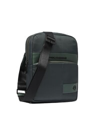 PIQUADRO WOLLEM Borsello porta ipad mini tessuto e pelle VERDE - Tracolle Uomo - 2