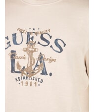 GUESS ANCHOR Felpa in cotone quicksand - Felpe Uomo - 2