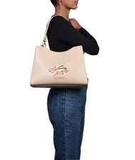LOVE MOSCHINO CURSIVE L Borsa a spalla beige - Borse Donna - 4