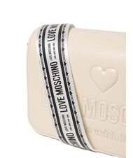 LOVE MOSCHINO MADE WITH LOVE Borsa a tracolla avorio - Borse Donna - 3