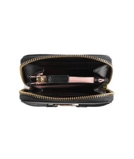 THE BRIDGE AMELIA Portafoglio mini zip around in pelle Nero Oro - Portafogli Donna - 2