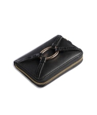 THE BRIDGE AMELIA Portafoglio mini zip around in pelle Nero Oro - Portafogli Donna - 4
