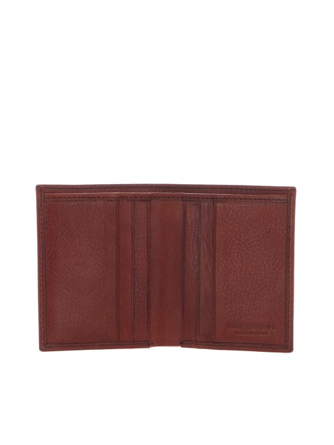 FABIO Portcarte verticale in pelle Marrone/Rutenio                - Portafogli Uomo