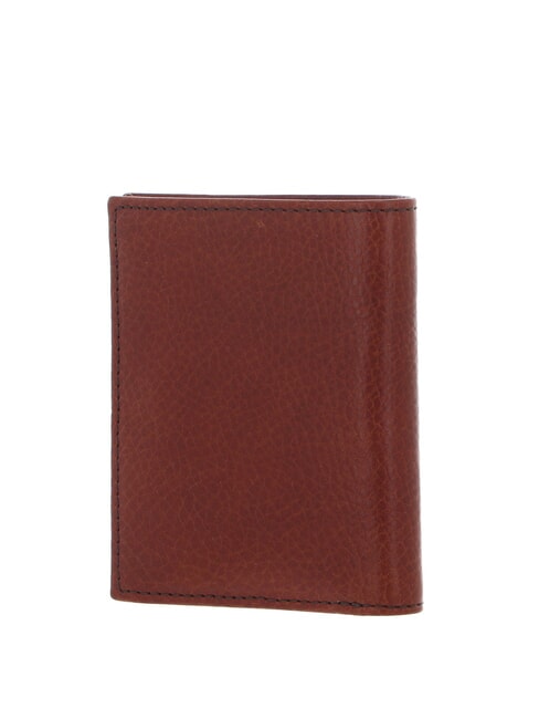 FABIO Portcarte verticale in pelle Marrone/Rutenio                - Portafogli Uomo
