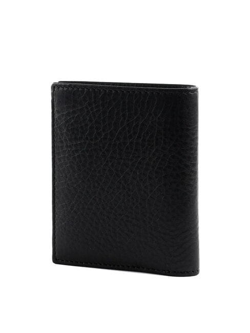 FABIO Portcarte verticale in pelle nero/rutenio scuro opaco - Portafogli Uomo