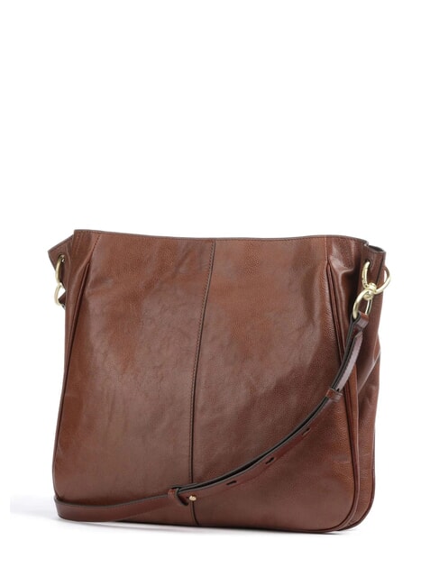 ELISABETTA Borsa in pelle con tracolla MARRONE - Borse Donna