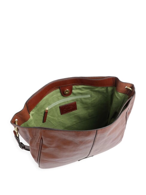 ELISABETTA Borsa in pelle con tracolla MARRONE - Borse Donna