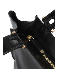 THE BRIDGE FEBE Borsa shopping in pelle Nero Oro - Borse Donna - 3