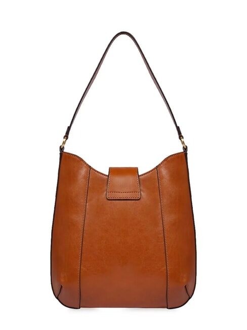 ERICA Borsa sacca in pelle cognac/oro - Borse Donna