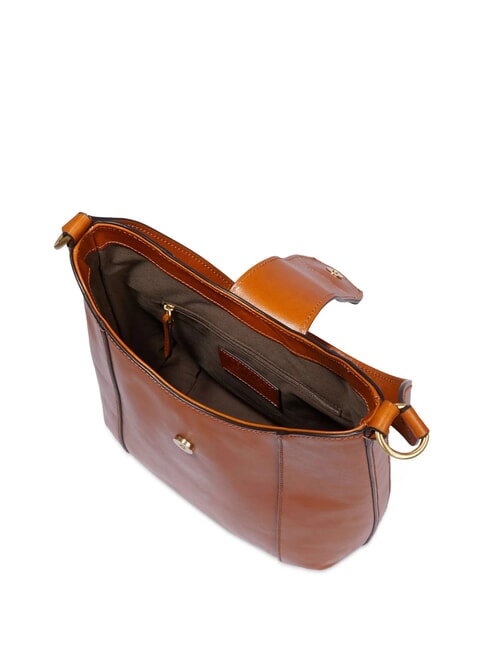 ERICA Borsa sacca in pelle cognac/oro - Borse Donna