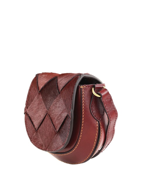 BETTINA Borsa in pelle effetto cavallino Chianti/Bordeaux/Oro          - Borse Donna